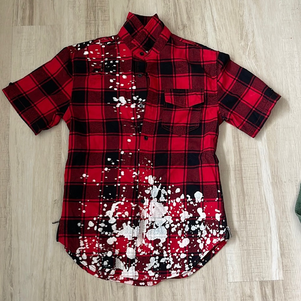 Men’s Plaid Short Sleeve Top